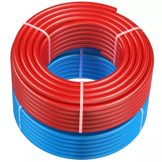 VEVOR 3/4” 2x100ft Blue& Red PEX-A Tubing/Pipe for Potable Water with Cutter