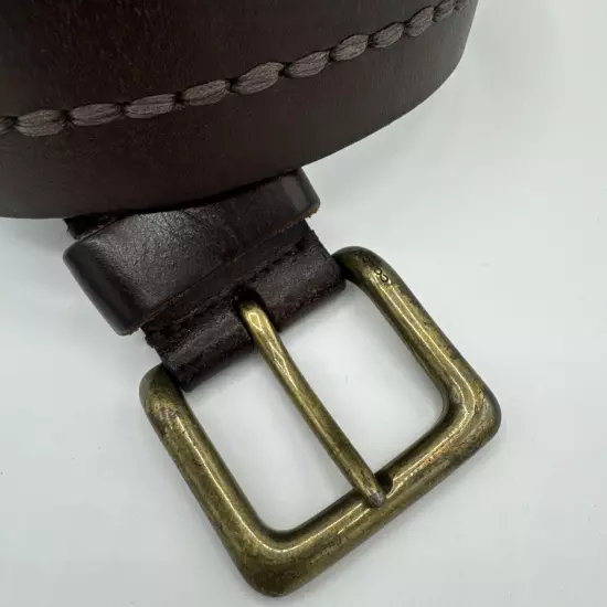 Coach Brown Belt with Square Brass Buckle - 32” 61941