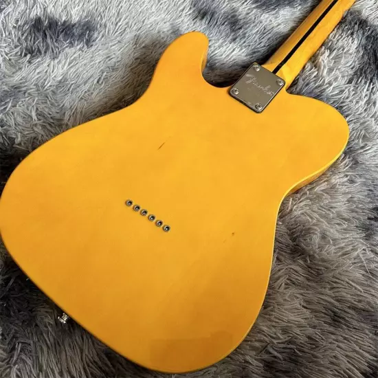 New caster yellow electric guitar with maple neck shipping quickly