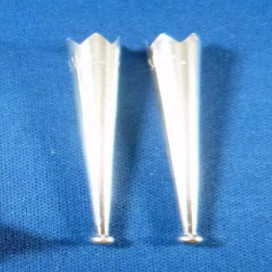 ONE pair NEW Sterling Silver BOLO TIPS beaded .925 bola tie tips SHIPS FREE