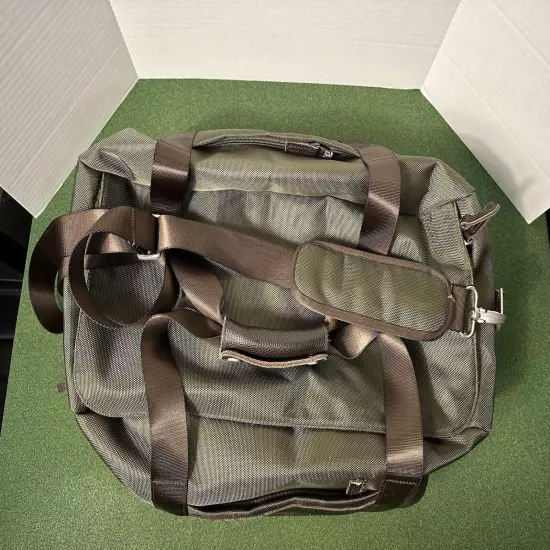 Abercrombie & Kent Large Duffle Bag Weekender Travel Safari Green With Strap