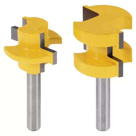 2x Tongue and Groove Router Bit Set 1/4" Shank T-type Woodwork Milling Cutterφ