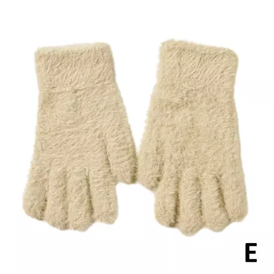 Korean style winter gloves imitation mink gloves plush warm^ω