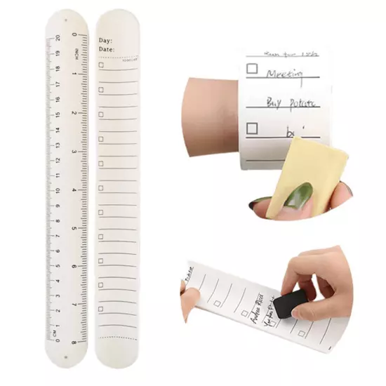 To Do List Slap Band Snap Bracelet Kids Reusable Memo Wristband