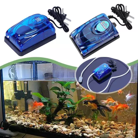 Silent Fish Tank Air Pump Aquarium Pond Oxygen Pump