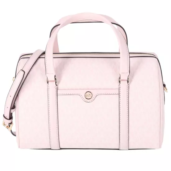 Michael Kors Medium Duffle Bag Satchel Light Powder Blush Pink MK Signature