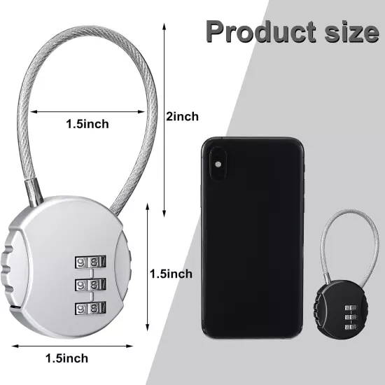 4 Pieces 3 Digit Combination Locks Combo Number Locks Luggage Lock Waterproof Tr