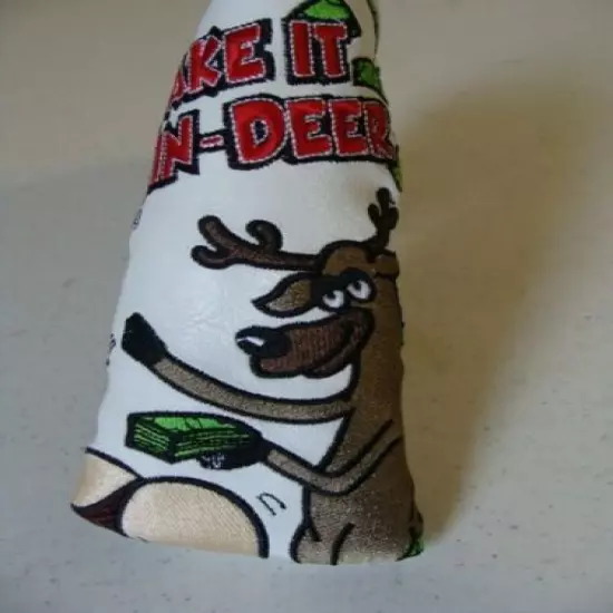 Patrick Gibbons "Make it Rain-Deer" putter cover NEW!