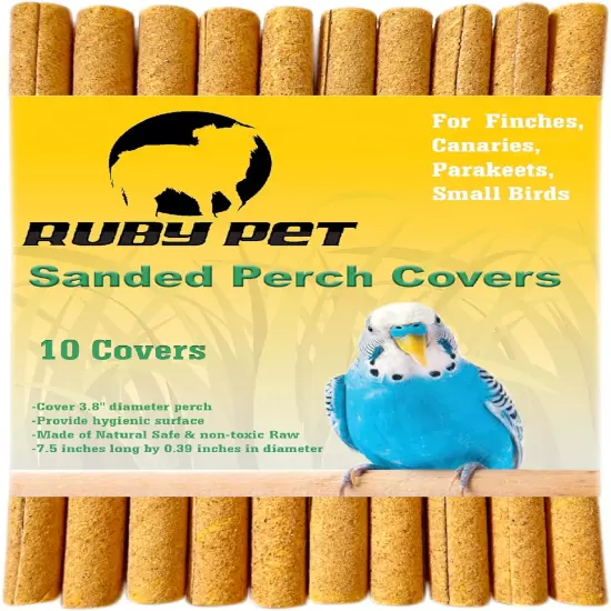 Sanded Perch Covers for Parakeets, Lovebirds, Finches, Canaries, Small Birds, 3/