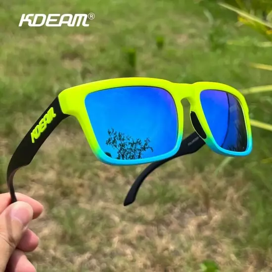 KDEAM Square Polarized Sunglasses Men Sports Outdoor Travel Glasses Women UV400