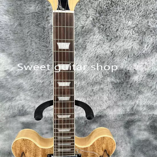 new ES-335 Semi Hollow Natural Electric Guitart 2H Pickup Fixed Bridge Fast Ship