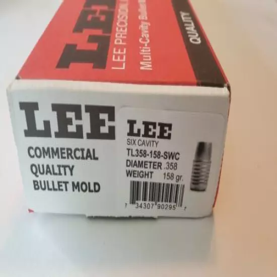 LEE 90295 * LEE 6-CAVITY BULLET MOLD * TL358-158-SWC * .358 DIA * 158 GR * 90295