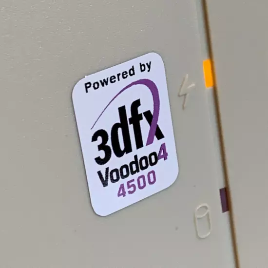 3Dfx Voodoo 2000 3000 3500 4500 5500 Banshee Vintage Computer Case Badge Sticker