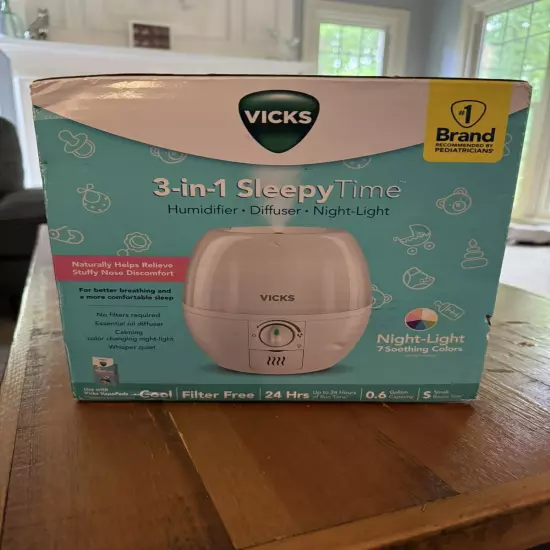 Vicks 3-in-1 Sleepy Time Humidifier Diffuser Nightlight