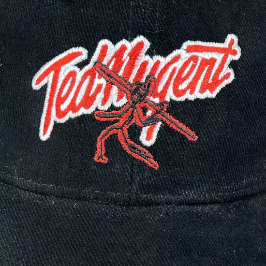 Vintage Ted Nugent Craveman Hat Cap Strapback Black Embroidered Adjustable EUC