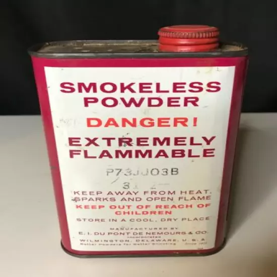 Vintage Dupont Smokeless Powder IMR-4198- Empty 1 Pound Can