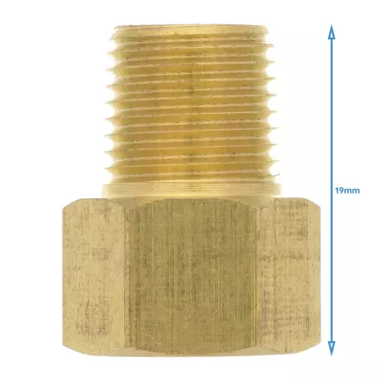 Brass 1/8" NPT Male To 1/8" BSP Female Adapter Pipe Fitting Connector Parallel