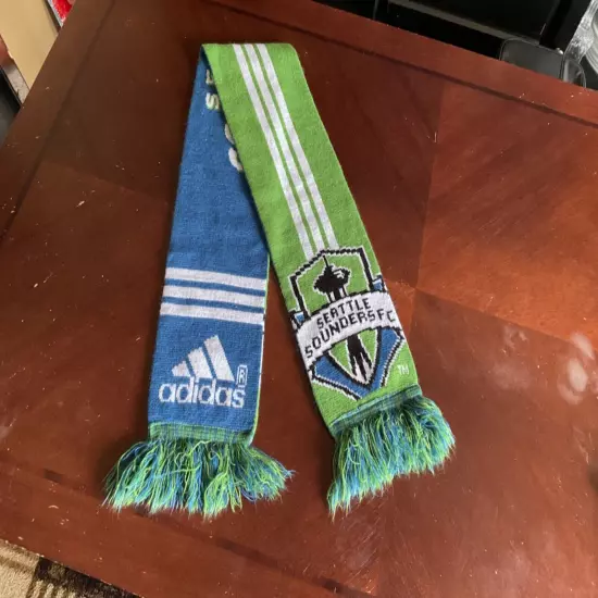 Adidas Seattle Sounders FC Green & Blue Soccer Scarf (2010 Season Ticket Member)