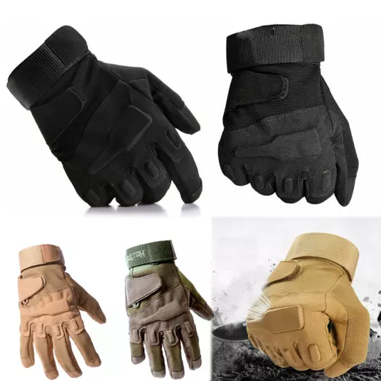 Men's Tactical Full Finger Gloves Non-Slip Outdoor Cycling Hunting Bike Gloves