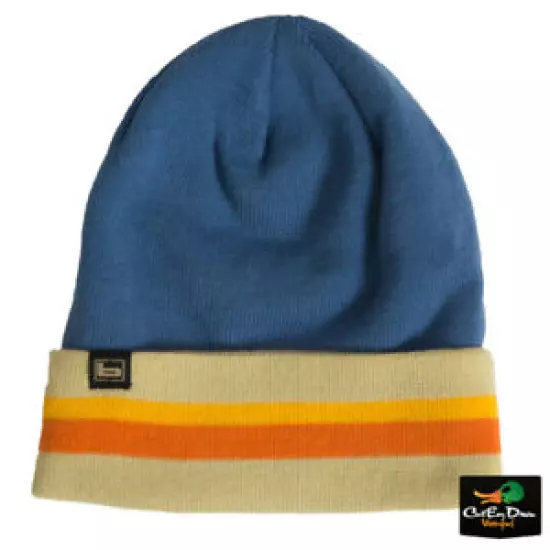 NEW BANDED CASUAL GEAR RETRO KNIT LOGO BEANIE