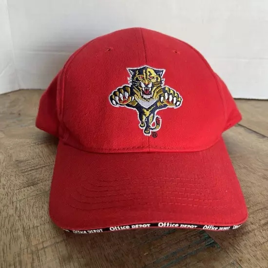 Florida Panthers NHL Hat Red Hat Adjustable Adult Size Red Hat Baseball Cap