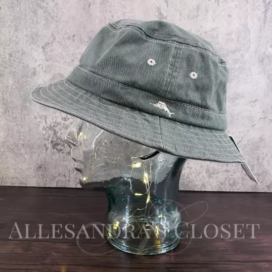 Tommy Bahama Hat Bucket Hat Large Extra Large Olive Green Packable Logo Outdoor!