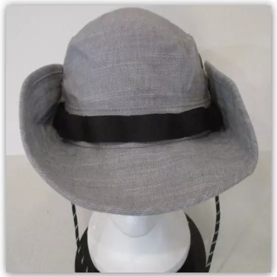 Men's Linen Boonie Bucket Hat with Black Cord - Goodfellow & Co Gray M/L