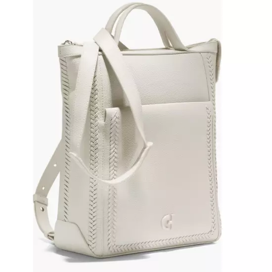 Cole Haan Small Grand Ambition Leather Convertible Backpack Bag Ivory White NWT