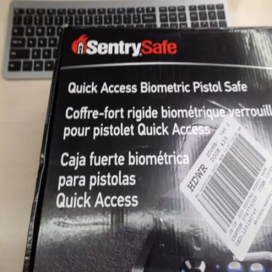 New SentrySafe Handgun Safe Storage Biometric Lock Fingerprint Scanner Steel 