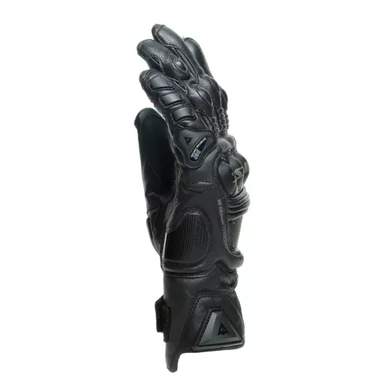 Dainese 4 Stroke 2 Leather Armored Metal Knuckle Motocycle Gloves Blk L NEW Read