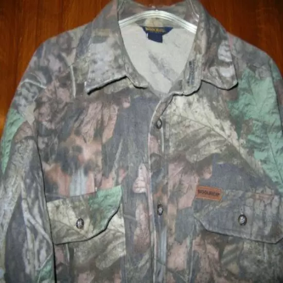 Woolrich Camo Hunting Button Down Shirt Flannel Camouflage Size XXL Lightly Used