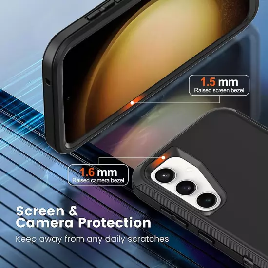 For Samsung Galaxy S23 Ultra/S22/FE/Plus Case Phone Cover Shockproof+Screen Glas