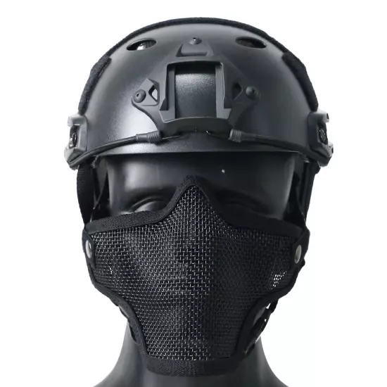 Airsoft Tactical Hunting Military Combat Helmet with Side Rail+ Half Mask