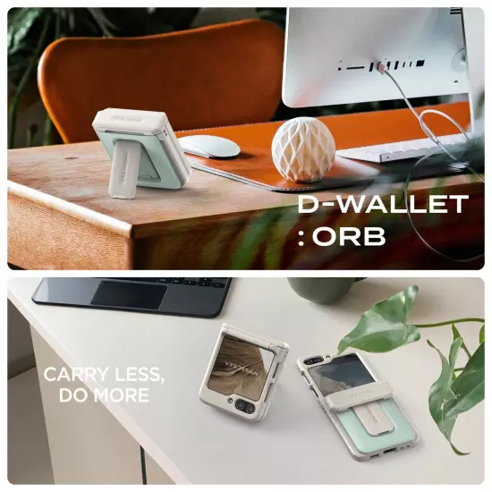 For Galaxy Z Flip 5 5G Phonecase VRS [D-Wallet Orb] with Card Wallet & Kickstand