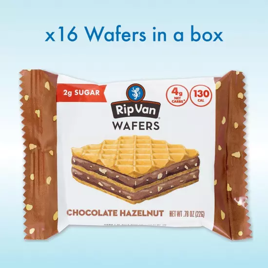 Chocolate Hazelnut Wafer Cookies, Keto, Non-Gmo, Healthy Snacks, Low Carb & Low 