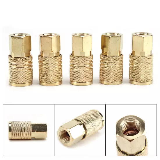 2/4/8Pcs 1/4'' NPT Brass Air Tool Couplers Accessories Quick Coupler Connector