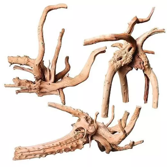  Natural Driftwood for Aquarium Decor Fish Spiderwood 7 to 11 Inch(Pack of 3)