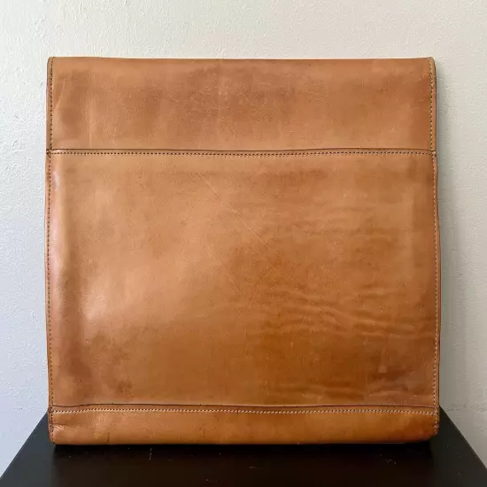 Hartmann Saddle Belting Leather Gusseted Document Holder Portfolio Attache