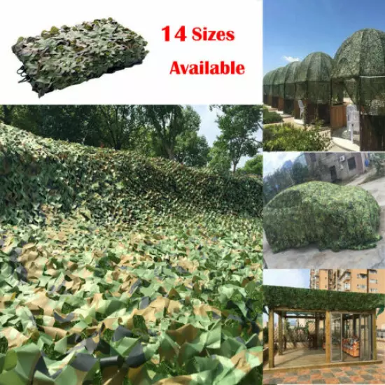 Woodland Camouflage Netting Military Army Camo Hunting Shooting Hide Cover Net N