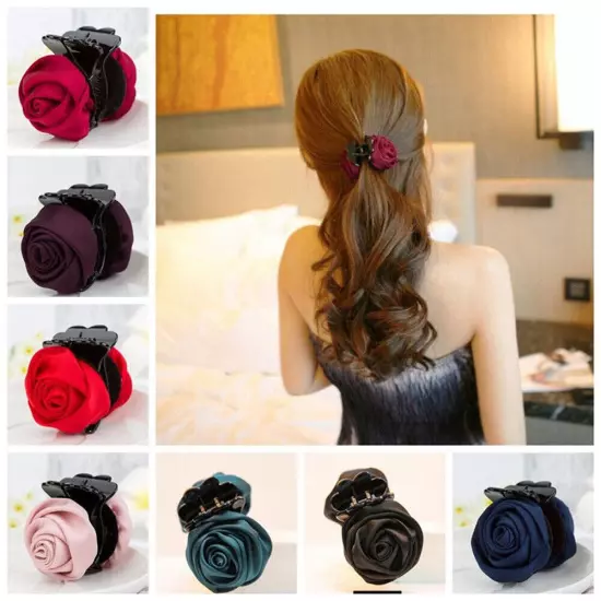 Hair Clip Rose Hair Claw Clips Hair Accessories Women Girl Hair Crab Hair Clamp*