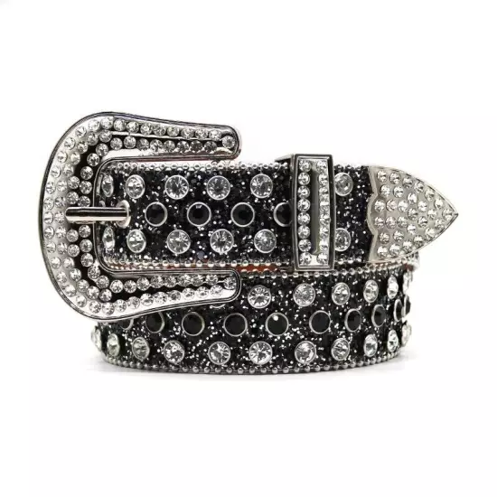 Y2k Cowboy Crystal Fashion Diamond Studded Belt Rhinestones Belt For Jean Belts