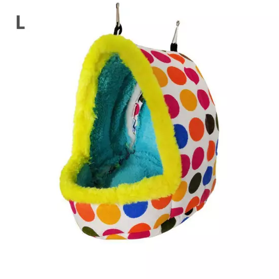 Pet Nest Plush Bird Cave Cage Warm Hanging Sleeping Bed Hut Tent Parrot Hammock