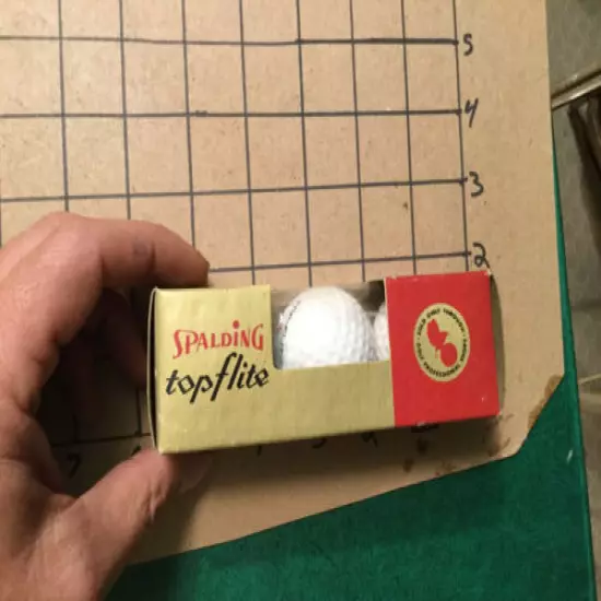 original UNUSED -- spalding TOP FLITE red & gold box -LONGEST - 3 GOLF BALLS old