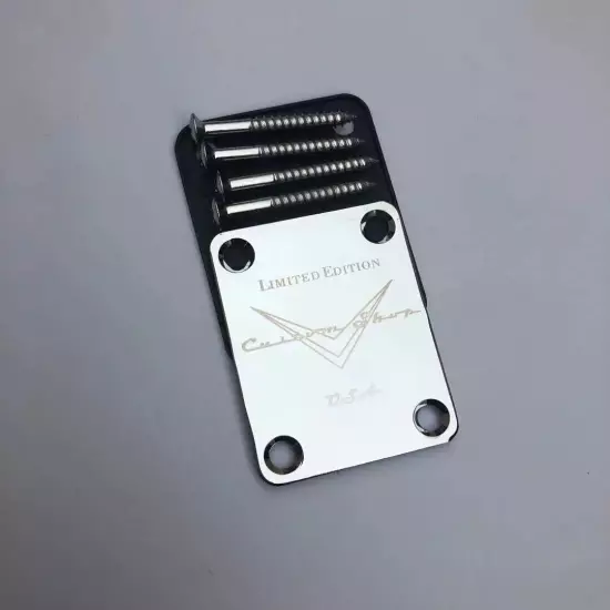 Limited Edition Guitar Neck Plate for Telecaster and Stratocaster Guitar Chrome