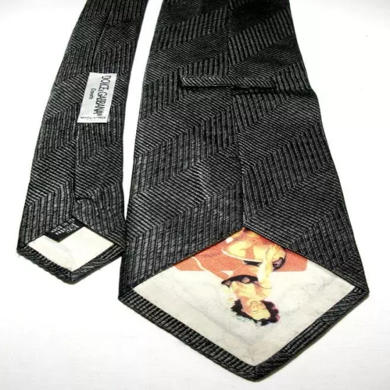 USED TIE CRAVATTA DOLCE & GABBANA D&G PIN UP