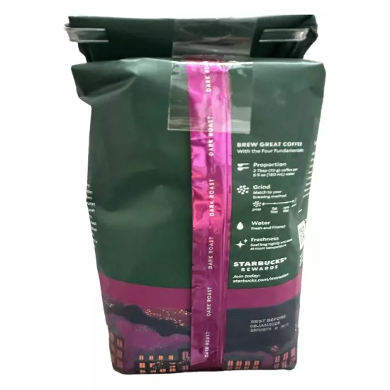 Starbucks Dark Roast Whole Bean Coffee french Roast 100% Arabica 6bag Exp 8/25