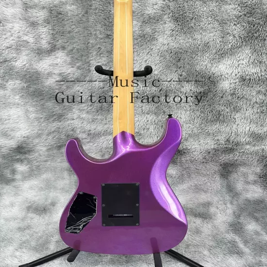 Solid Custom Ouija Purple ST Electric Guitar Black Hardware Maple Neck HH Pickup