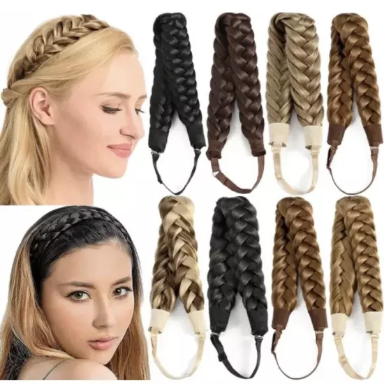 Synthetic Braided Headbands Fake Hair Plaited Hair Band Braiding Hair Accessory