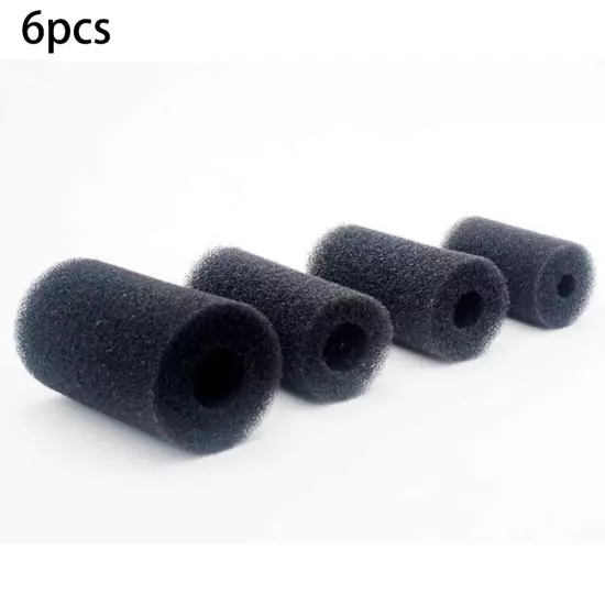 6x Overflow Filter Box Intake Round Pre-Filter Foam Sponge Fish Aquarium Replace