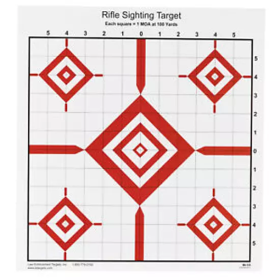 Action Target Advanced Rifle Sighting Target, 1.047 Inch Grid Pattern, SI-13-100